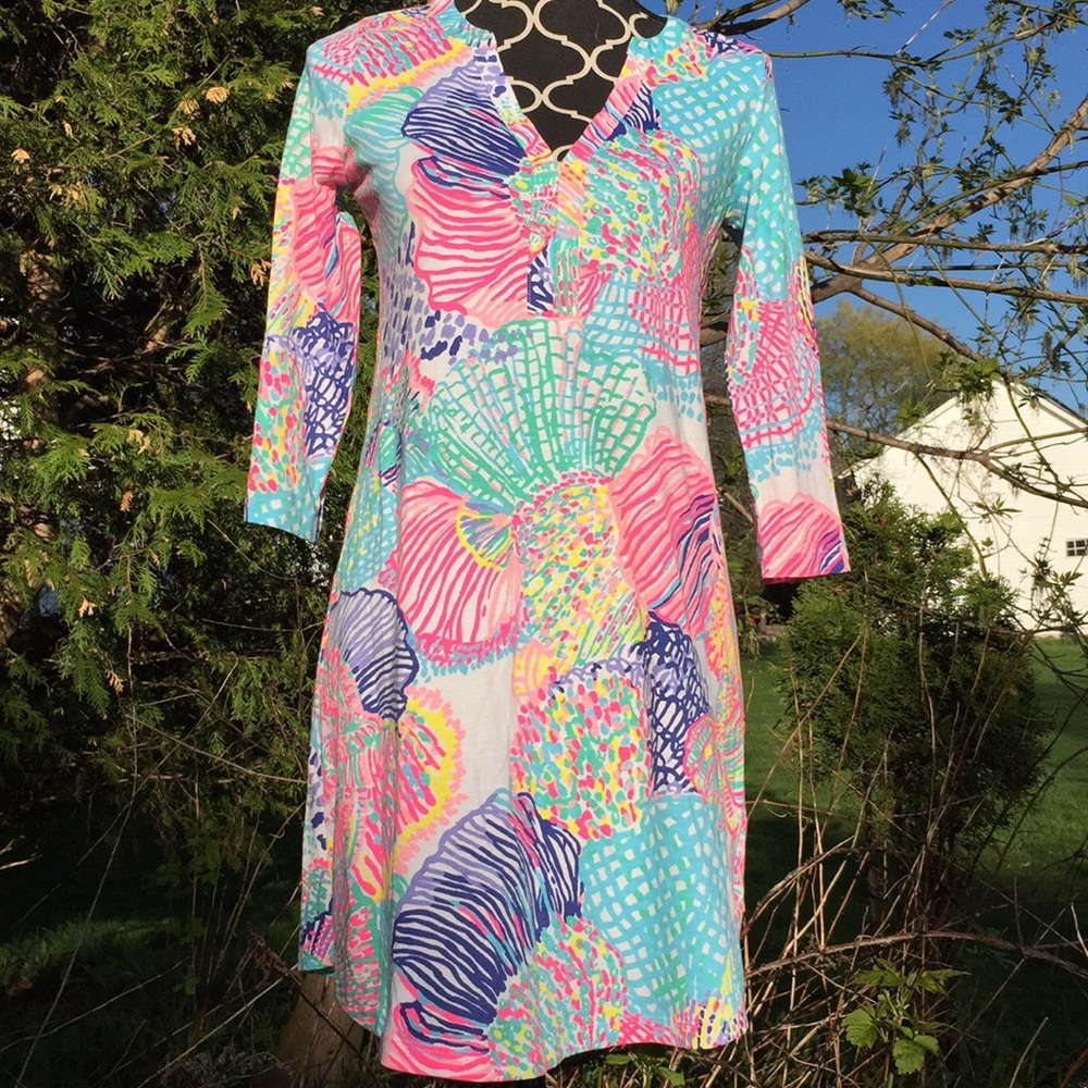Lilly Pulitzer Sea Fan Dress Sz XS